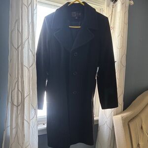 Anne Klein Men's Classic Black Trench Coat